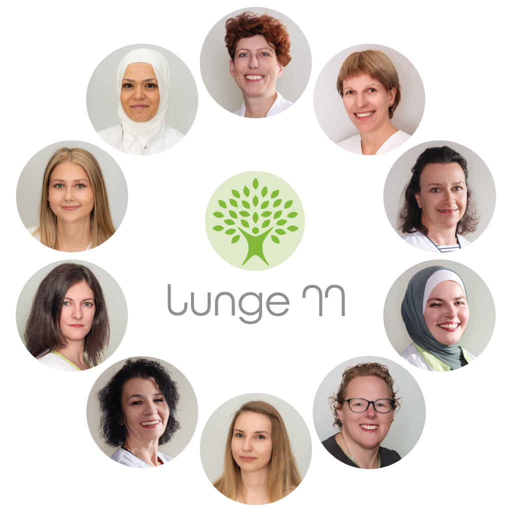 Das Team von Lunge11 mit Lunge11 Logo